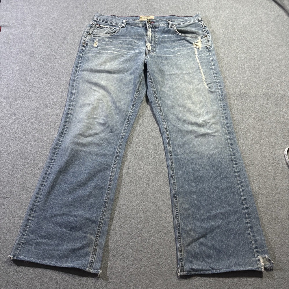 Vtg BKE 67 Brady Jeans Mens 36 Wide Leg Flare Distressed USA Made Grunge Y2K